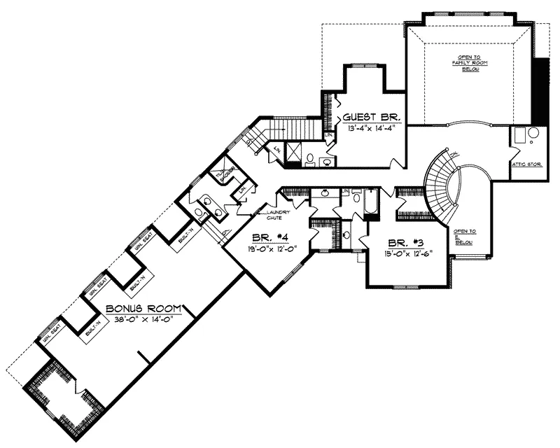 Southern House Plan Second Floor - Old Bonhomme Place Luxury Home 051S-0012 - Shop House Plans and More
