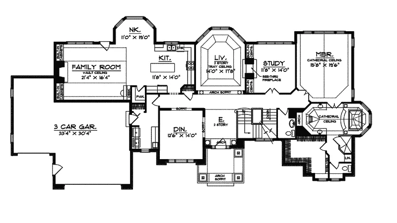 Plantation House Plan First Floor - Glyn Cagny Luxury Home 051S-0018 - Search House Plans and More