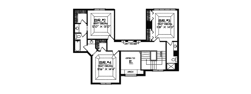 Country House Plan Second Floor - Glyn Cagny Luxury Home 051S-0018 - Search House Plans and More