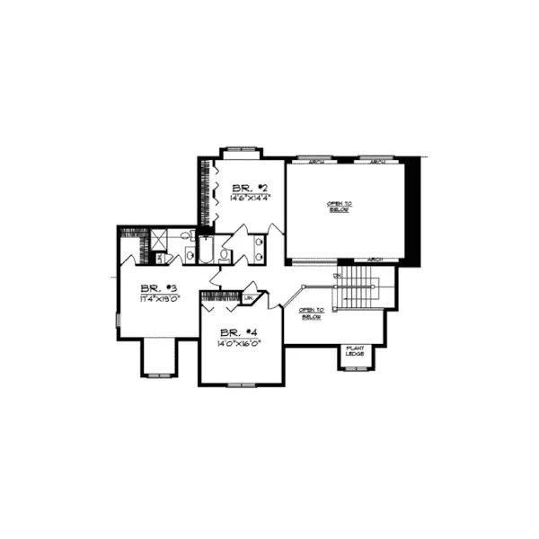 Modern House Plan Second Floor - Lily Lake Luxury Home 051S-0023 - Shop House Plans and More