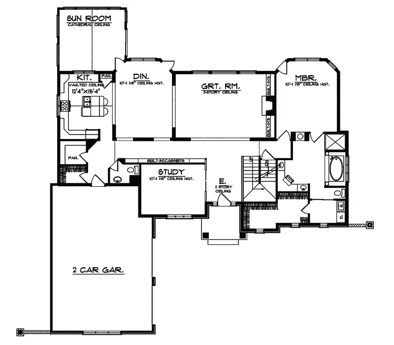 European House Plan First Floor - Vicenza Manor Luxury Home 051S-0025 - Shop House Plans and More