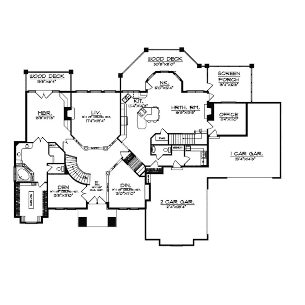 Southern House Plan First Floor - Lausanne Luxury Home 051S-0028 - Shop House Plans and More