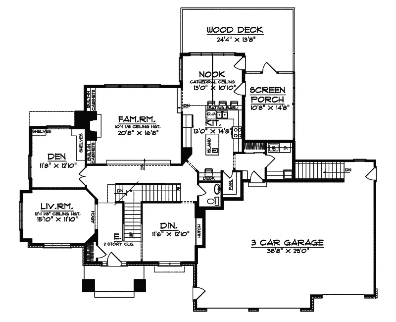 Southern House Plan First Floor - Minetto Luxury Home 051S-0029 - Shop House Plans and More