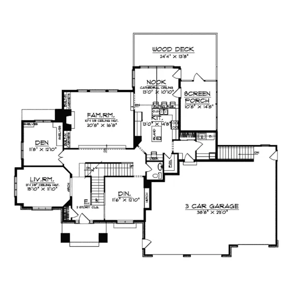 Southern House Plan First Floor - Minetto Luxury Home 051S-0029 - Shop House Plans and More