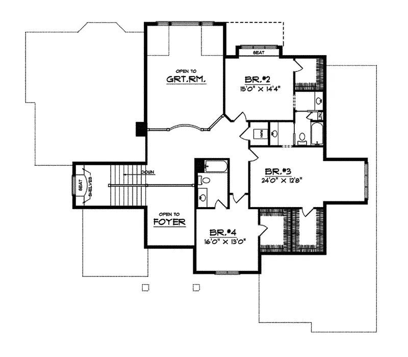 Luxury House Plan Second Floor - Marshall Creek Luxury Home 051S-0030 - Shop House Plans and More
