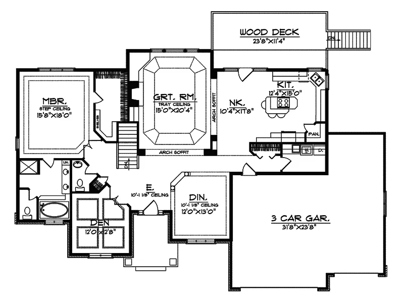 Luxury House Plan First Floor - Peregrina European Country Home 051S-0032 - Shop House Plans and More