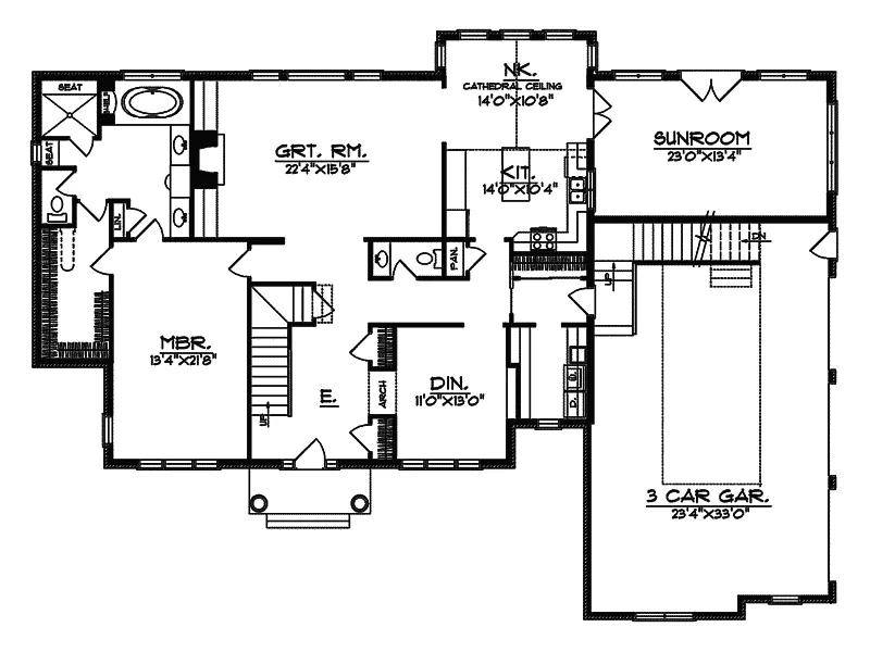 European House Plan First Floor - Otterburn Luxury Home 051S-0034 - Shop House Plans and More