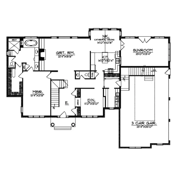 Luxury House Plan First Floor - Otterburn Luxury Home 051S-0034 - Shop House Plans and More