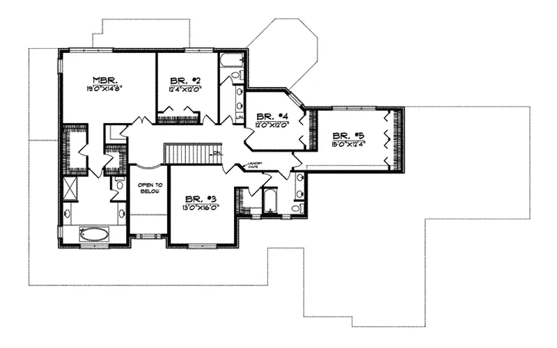 Traditional House Plan Second Floor - Wellsboro Luxury Country Home 051S-0035 - Shop House Plans and More