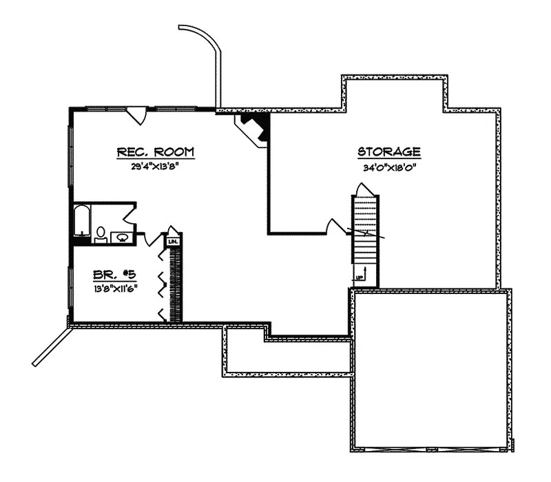 Country House Plan Lower Level Floor - Heston Ranch Home 051S-0036 - Search House Plans and More