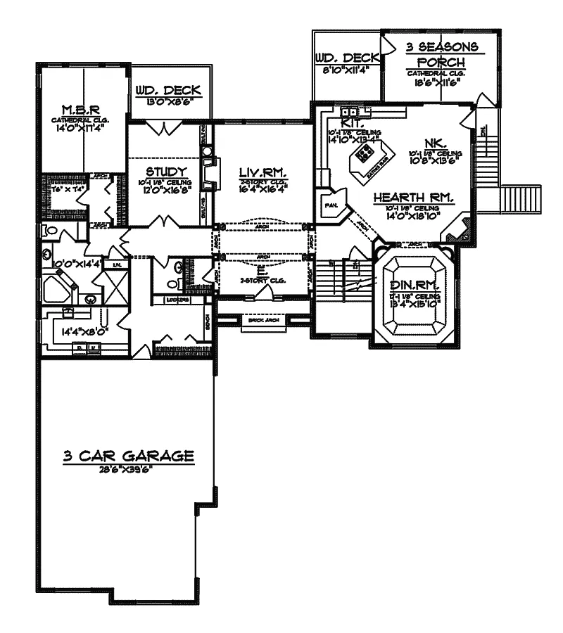 Modern House Plan First Floor - Olympia Field Luxury Home 051S-0038 - Shop House Plans and More