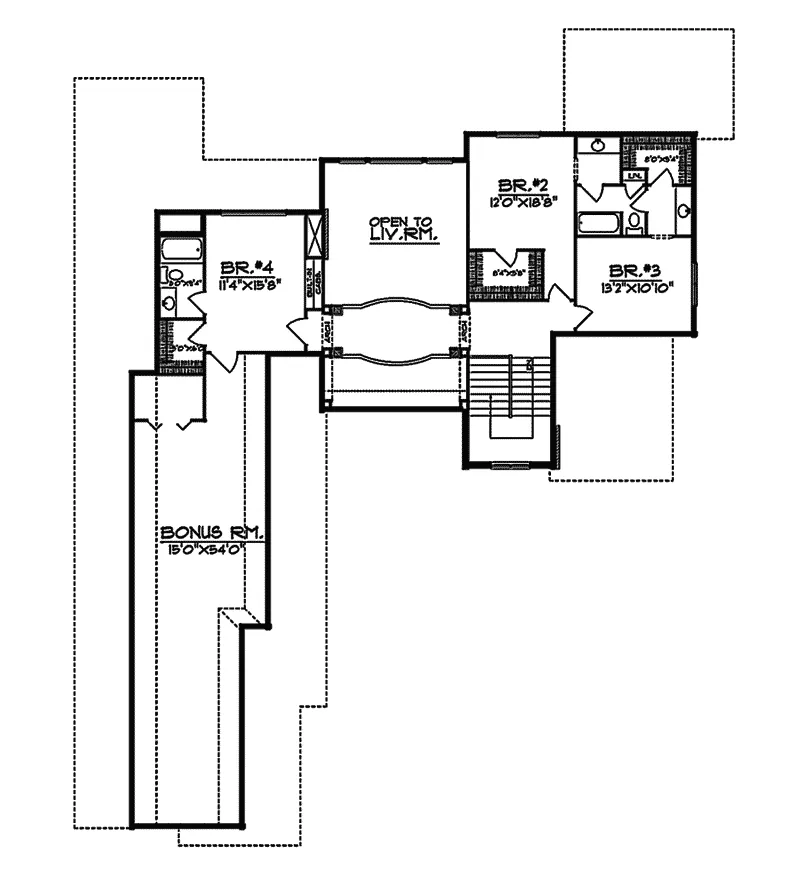 Modern House Plan Second Floor - Olympia Field Luxury Home 051S-0038 - Shop House Plans and More