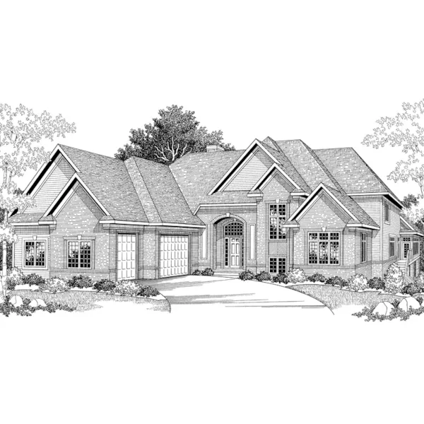 Varied Roof Lines And Gables Gives This Home Style And Elegance