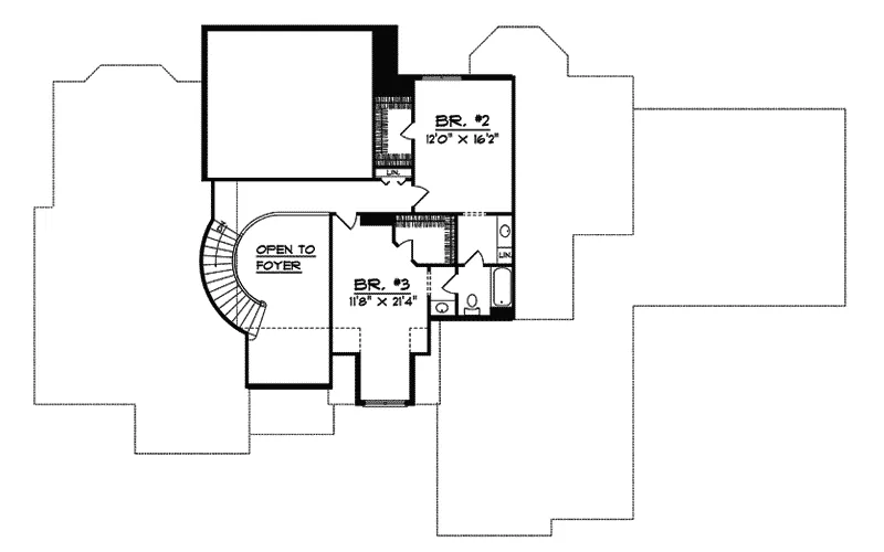 Tudor House Plan Second Floor - Domenico Traditional Home 051S-0039 - Search House Plans and More