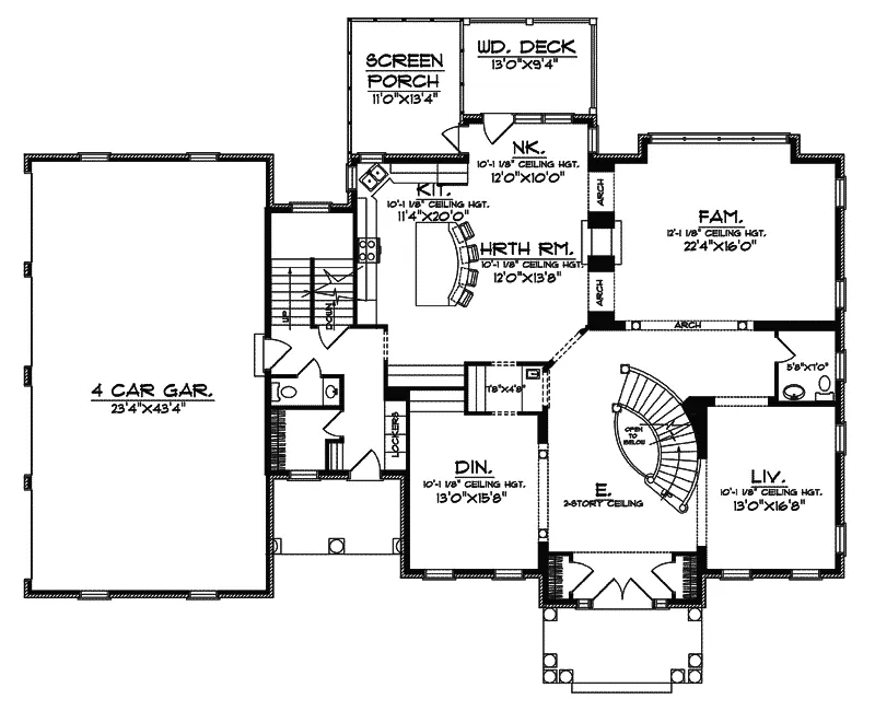 Craftsman House Plan First Floor - Westbrooke Manor Luxury Home 051S-0041 - Shop House Plans and More
