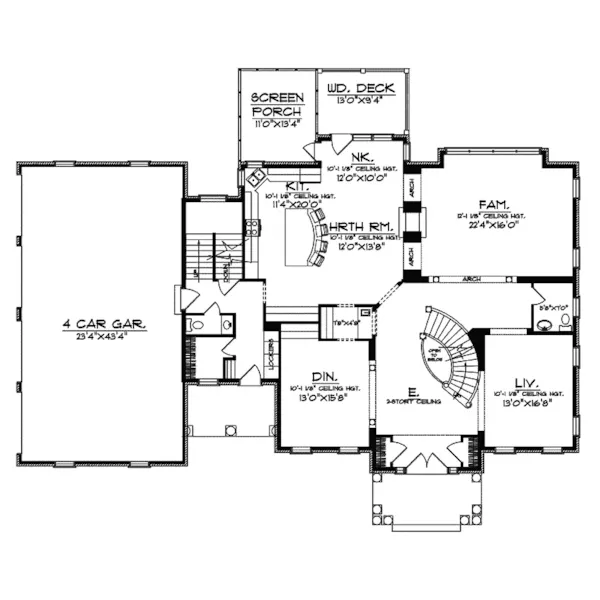 European House Plan First Floor - Westbrooke Manor Luxury Home 051S-0041 - Shop House Plans and More