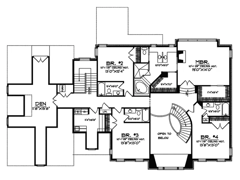 Plantation House Plan Second Floor - Westbrooke Manor Luxury Home 051S-0041 - Shop House Plans and More