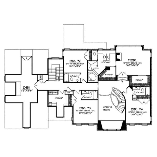 European House Plan Second Floor - Westbrooke Manor Luxury Home 051S-0041 - Shop House Plans and More