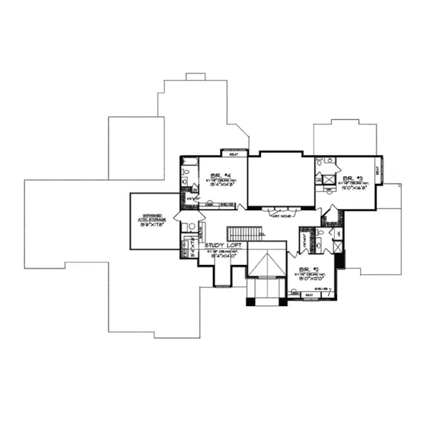 Craftsman House Plan Second Floor - Armenia Luxury Tudor Home 051S-0042 - Search House Plans and More