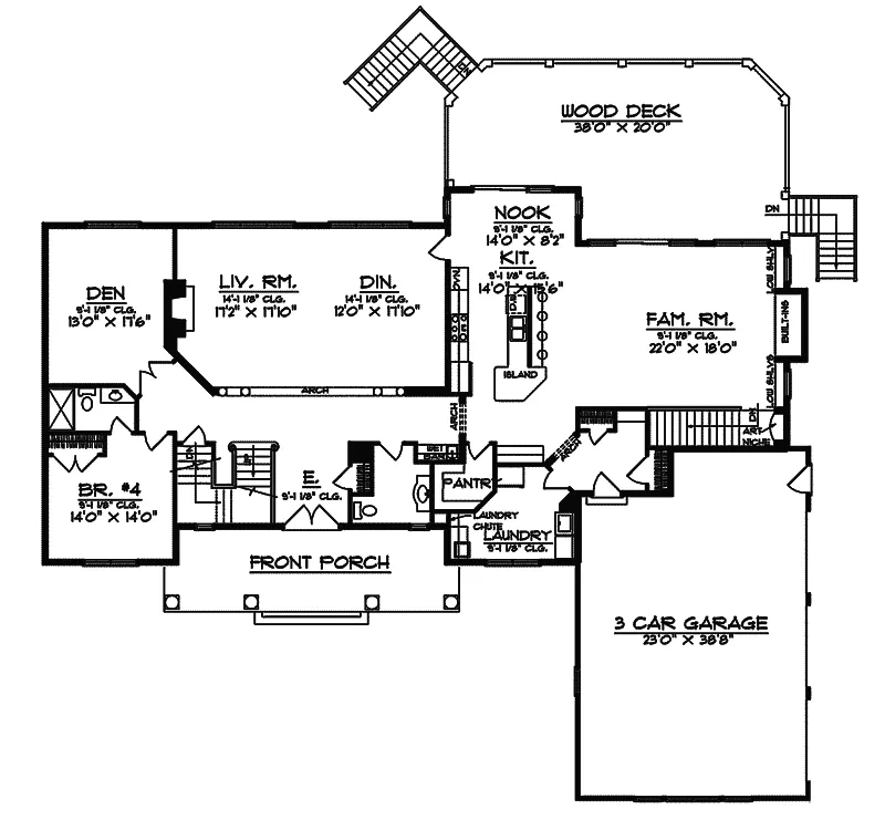 Southern House Plan First Floor - Richview Luxury Home 051S-0044 - Shop House Plans and More