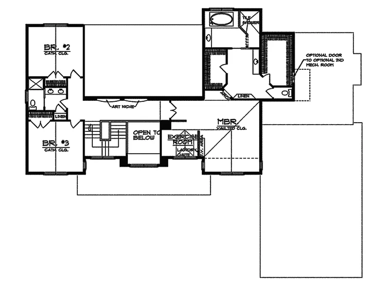 Southern House Plan Second Floor - Richview Luxury Home 051S-0044 - Shop House Plans and More