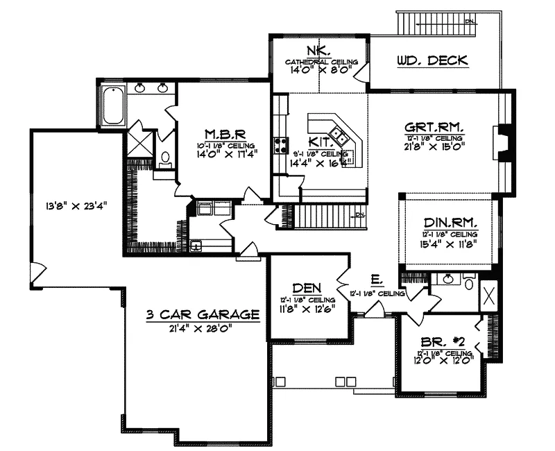 Craftsman House Plan First Floor - Cornelius Manor Luxury Home 051S-0046 - Search House Plans and More