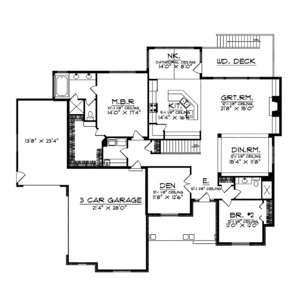 Southern House Plan First Floor - Cornelius Manor Luxury Home 051S-0046 - Search House Plans and More