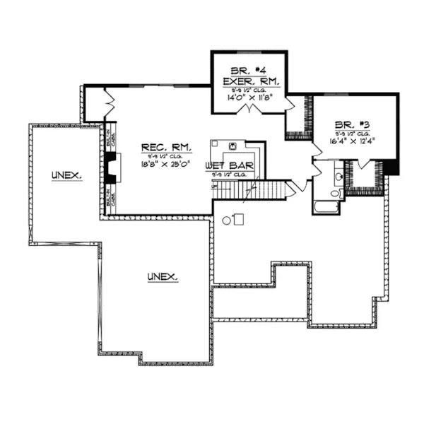 Southern House Plan Lower Level Floor - Cornelius Manor Luxury Home 051S-0046 - Search House Plans and More