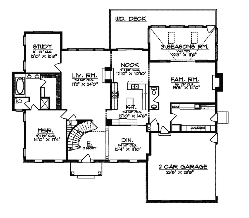Early American House Plan First Floor - Gareth Manor Luxury Greek Home 051S-0047 - Search House Plans and More