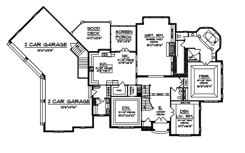 Luxury House Plan First Floor - Honey Cypress Luxury Home 051S-0049 - Search House Plans and More
