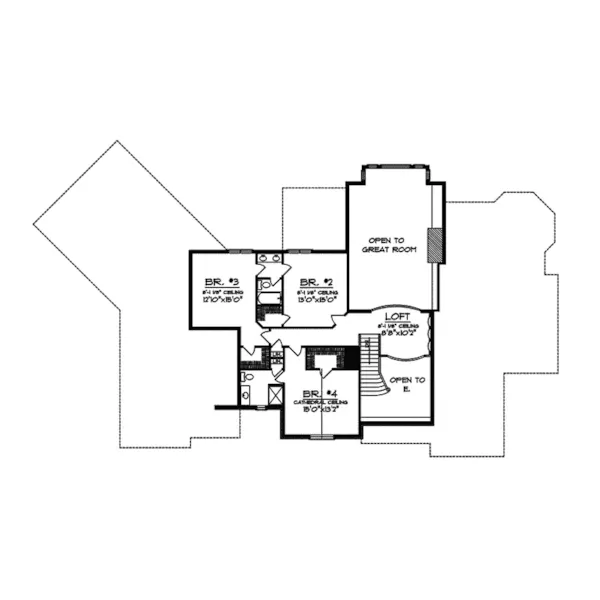 Modern House Plan Second Floor - Honey Cypress Luxury Home 051S-0049 - Search House Plans and More