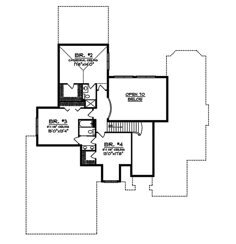 Tudor House Plan Second Floor - Griffin Manor Luxury Home 051S-0050 - Search House Plans and More