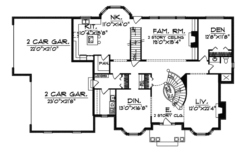 Modern House Plan First Floor - Mullins Luxury Home 051S-0056 - Shop House Plans and More