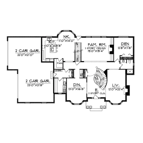 Traditional House Plan First Floor - Mullins Luxury Home 051S-0056 - Shop House Plans and More