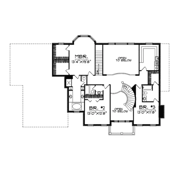 Traditional House Plan Second Floor - Mullins Luxury Home 051S-0056 - Shop House Plans and More