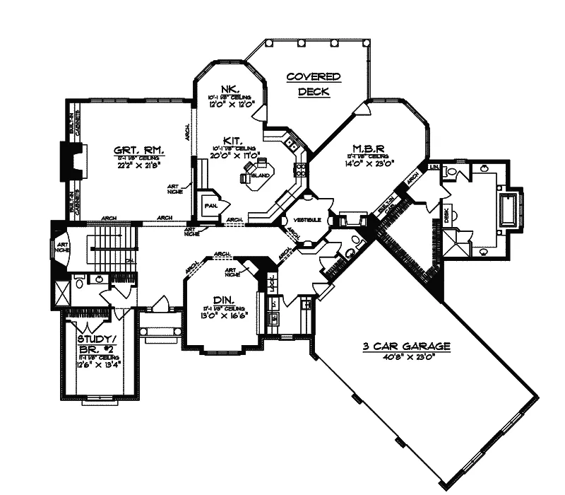 Luxury House Plan First Floor - Sanderson Manor Luxury Home 051S-0060 - Shop House Plans and More