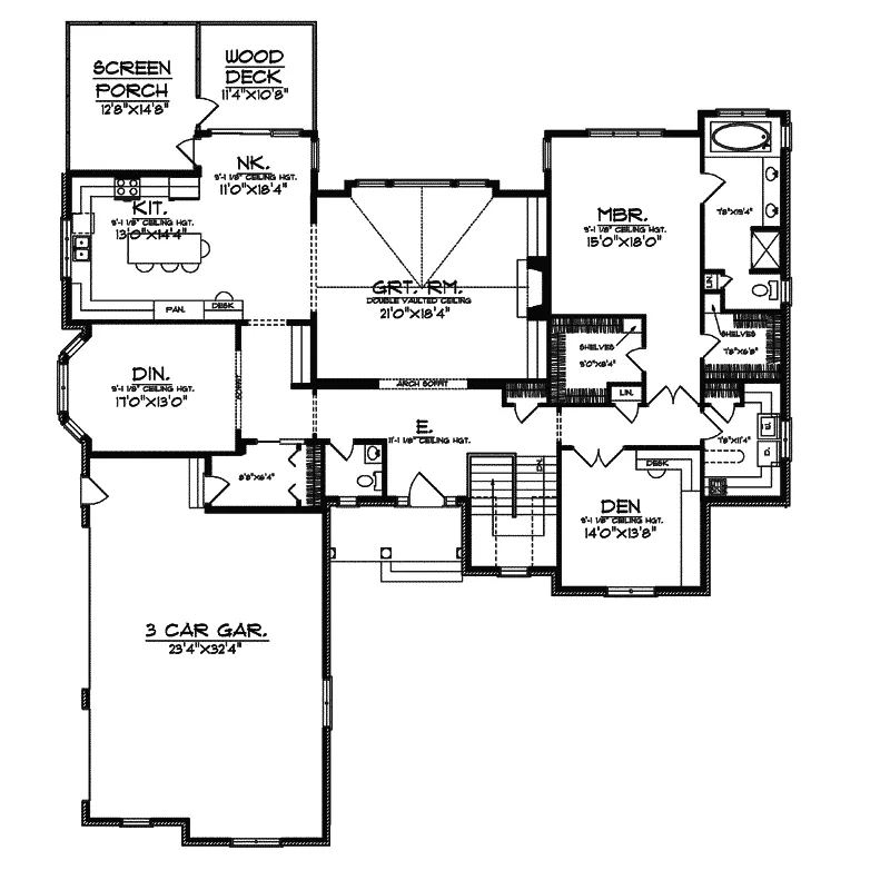 Luxury House Plan First Floor - Chapparal Luxury Ranch Home 051S-0064 - Search House Plans and More