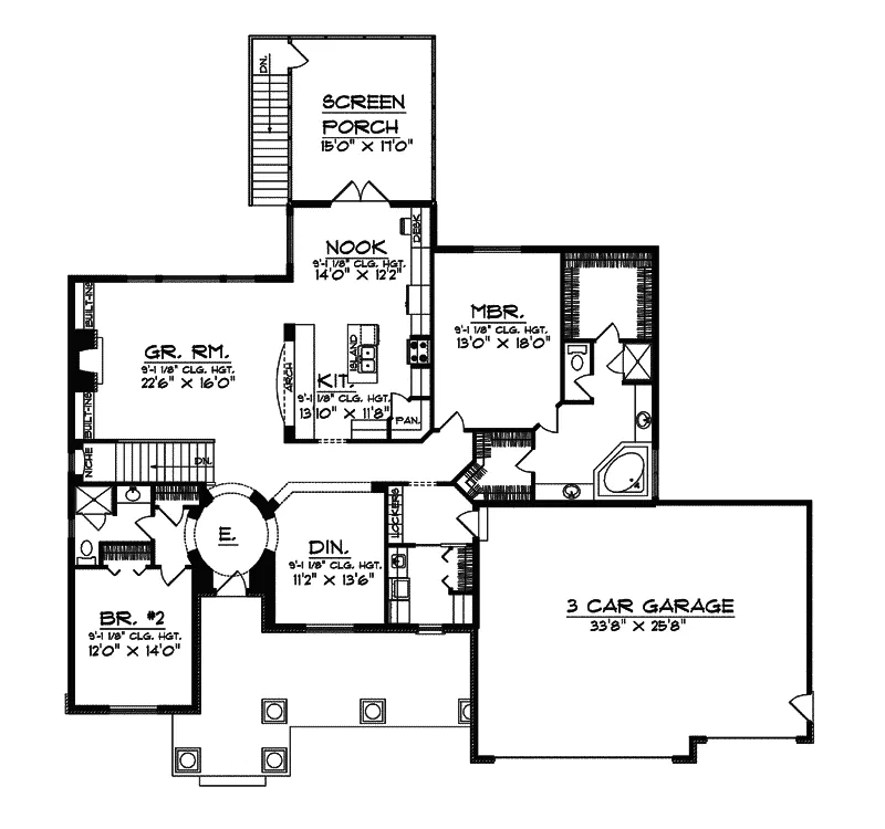 Arts & Crafts House Plan First Floor - Freiburg Luxury Home 051S-0069 - Search House Plans and More