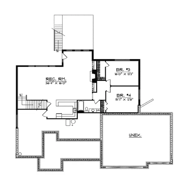 Arts & Crafts House Plan Lower Level Floor - Freiburg Luxury Home 051S-0069 - Search House Plans and More