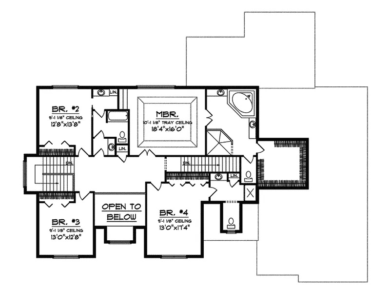 Country House Plan Second Floor - Middle Grove Shingle Luxury Home 051S-0073 - Shop House Plans and More