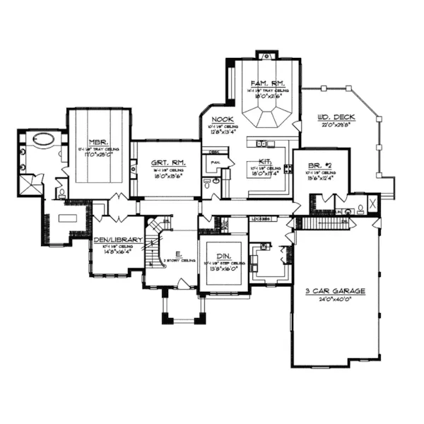 Luxury House Plan First Floor - Andromeda Pond Luxury Home 051S-0075 - Search House Plans and More