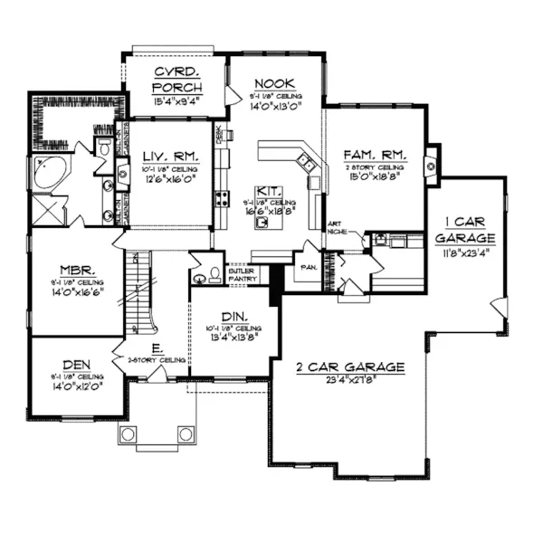 Traditional House Plan First Floor - Chiswell Luxury Home 051S-0078 - Search House Plans and More