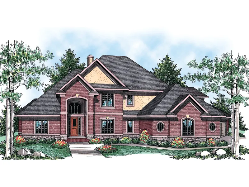 Traditional Style Luxury Two-Story House