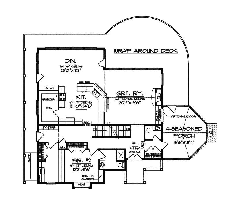 Traditional House Plan First Floor - Morning Glory Craftsman Home 051S-0085 - Shop House Plans and More