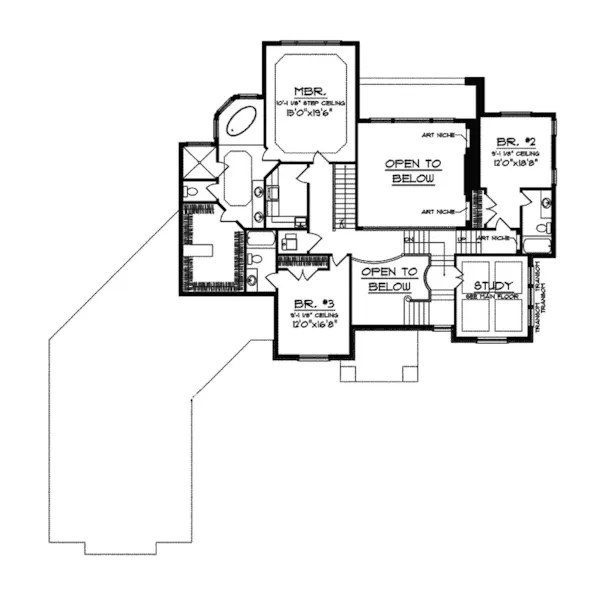 Traditional House Plan Second Floor - Traquair Craftsman Home 051S-0090 - Shop House Plans and More