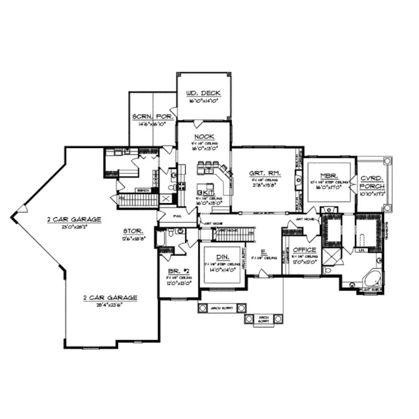 Traditional House Plan First Floor - Bacara Luxury Home 051S-0092 - Search House Plans and More