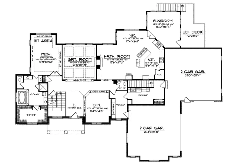 Victorian House Plan First Floor - Roberto Traditional Home 051S-0093 - Shop House Plans and More
