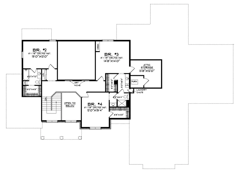 Luxury House Plan Second Floor - Roberto Traditional Home 051S-0093 - Shop House Plans and More
