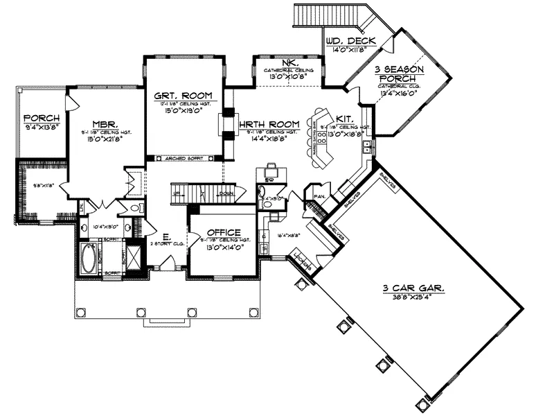Luxury House Plan First Floor - Renehale Country Home 051S-0094 - Shop House Plans and More