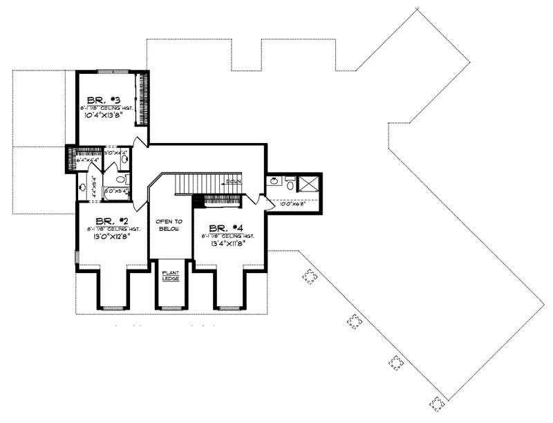 Country House Plan Second Floor - Renehale Country Home 051S-0094 - Shop House Plans and More